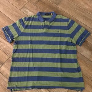 Polo by Ralph Lauren men's striped polo shirt in blue and green classic fit XXL